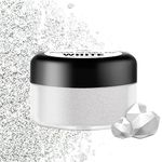 Edible Glitter - 10g Edible Luster Dust Metallic Food Grade Coloring Glitter for Drinks, Cake Decorating, Baking - Edible Dust Powder Shimmer Dusting Powder for Icing, Wine, Chocolate, Candy (White)