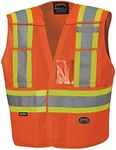 Pioneer V1020951-2/3XL Tear-Away High Visibility Safety Vest, Orange, 2/3XL