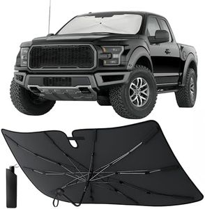 EcoNour Premium Umbrella Windshield Sun Shade for Car | Foldable UV Blocker Front Windshield Sunshade | Umbrella Shade Accessories with Storage Pouch | Full Size SUVs &MPV| Large - 61"x35"