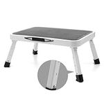 Folding Step Stool, Height-Adjustab