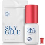 Sky Glue for Eyelash Extensions S+ | Super Strong Lash Extension Glue | Professional Black Adhesive for Long Lasting Semi Permanent Individual Lash Extensions | Fast Drying / 7+ Week Retention 5ml