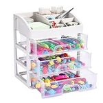 Bins & Things Diamond Painting Organizer - Diamond Painting Accessories Storage with 3 Stackable Drawers - Diamond Art Containers for Beads, Art Supplies Tools & Crafts DIY Materials Kit for Adults