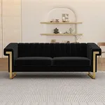 ANTTYBALE 83'' Velvet Couches for Living Room 3-Seater Comfy Sofas Upholstered Modern Couch for Small Spaces Apartment