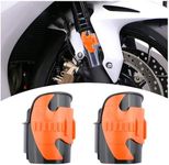 2PCS Motorcycle Fork Seal Cleaner,Front Shock Absorbers Clean Tool Keeps Fork Oil Seals Tidy,Universal Exterior Car Accessories Fits All 45-55mm Motorcycle Front Fork Seals (Orange)