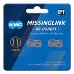 KMC 11 Speed EPT Re-Usable MissingLink, Dark Silver, 2 Pairs