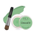 MILA BEAUTÉ Conceal It Pot Concealer | With SPF 15 & Vitamin-E | Light Weight & Full Coverage Concealer | Easily Blendable Concealer For Face Makeup | Shade - (Green Corrector, 4g)