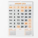 Lauret Blanc 2024 Wall Calendar - 15" X 20", Calendar for Office and Home