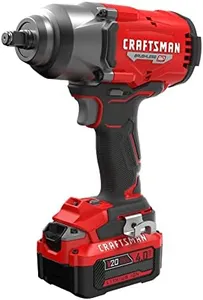 CRAFTSMAN V20 RP Impact Wrench, Cordless, Brushless, High Torque, 1/2 Inch, 4Ah Battery and Charger Included (CMCF940M1)