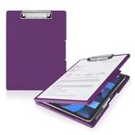 oddpod™ Sleek A4 Clip Pad with Side-Opening/Clipboard with Storage Case for Paper and Document Storage 1233 (Purple)