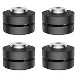 Tertullus 4 Sets Speaker Isolation Turntable Feet, Stainless Steels+Aluminum Hifi Shock Absorb Subwoofer Speaker Stand For Hifi Devices Amplifier Turntable Dac Recorder Cd (A00-Black)