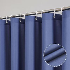 OVZME Zora Royal Blue Shower Curtain for Bathroom, Fabric Shower Curtain Set with 12 Hooks - Soft Cloth & Hotel Spa Quality, Water Repellent Bath Curtain, Machine Washable, Grommets Top, 72Wx72L