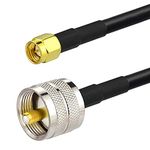 wlaniot SMA to PL259 Adapter Cable SMA Male to UHF Male PL-259 Coax Jumper Cable (12" RG58) for Handheld HAM & CB Radio,Antenna Analyzer,Dummy Load,SWR Meter etc.