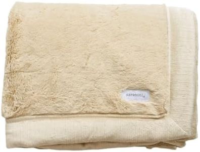 SARANONI Luxury Lush Kids Blanket | Ultra-Soft & Cozy Plush Comfy Blankets for Kids & Teens | Ivory - 40” x 60”