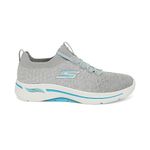 Skechers Womens Go Walk Arch Fit - Peachy Walking Shoes Vegan High-Rebound Comfort Pillar Technology Grey - 4 UK (124407)