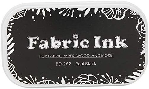 DIY Stamp Ink Pad, Clear Pattern for Paper Cloth Wood, Bright Washable Color (BD-282 Pure Black)
