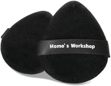 Momo's Workshop Velour Powder Puff Large, Dual-sided Triangle Powder Puff for Pressed or Loose Powder & Cosmetics, Setting and Baking, Reusable 1P