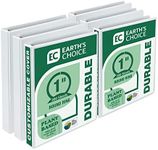 Samsill Plant-Based 1 Inch Durable Round Ring, Made in USA, View Binder, Eco-Friendly, USDA Certified Biobased, 6 Pack, White