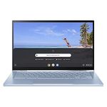 ASUS C433 Full HD 14 Inch Touchscreen ChromeBook Flip (Intel M3-8100Y Processor, 64 GB eMMC Storage, 4 GB RAM, Chrome OS), Silver/Blue