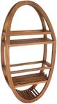 AquaTeak Patented Moa Oval Teak Shower Organizer