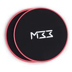 Mode33 Core Sliders Pink - Dual Sided Workout Gliding Discs for Core Exercise and Strengthening - Light and Portable Core Workout Equipment - Applicable for Most Floor Surfaces