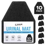 LVAP Urinal Mats (10 Pack) - Mens Urinal Best Uniral Mat. Non-Slip. Deodorization, Black Floor, Water Absorption Urine Mats for Men's Restrooms & Bathrooms