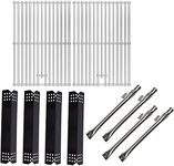 Zljiont Stainless Steel Cooking Grid, Pipe Burner and Porcelain Steel Heat Plates Kit for Home Depot Nexgrill 720-0888, 720-0830H, 720-0830D Gas Grill Models