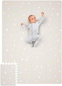 Stylish Baby Play Mat - Soft, Easy to Clean 5.6 x 4 ft. Floor Mat Creates A Safe Play Area for Your Baby Boy or Girl - The Perfect Modern Foam Playmat Fits Nicely with Your Kids Playroom Or Home Decor