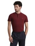 Jack & Jones Men's Solid Slim Fit T-Shirt (12245917- Zinfandel