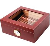 Mantello 25-50 Cigar Desktop Humidor Humidifier Royale Glasstop