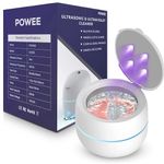 POWEE Ultrasonic & Ultraviolet Retainer Cleaner, Does Not Require Toxic Tablets or Chemicals, Cleans Dentures, Aligners, Mouthguards, Toothbrush Heads, Braces, and All Other Dental Appliances.