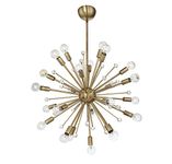 Savoy House Galea 24 Light Chandelier 7-6099-24-322, Sputnik Warm Brass