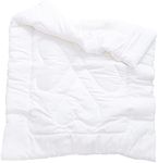 J-pinno Down Alternative Comforter Crib Quilt Toddler White Blanket Lightweight Duvet Insert Machine Washable 47" X 59"