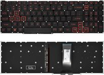 Tiugochr Laptop Replacement US Layout Red backlight Keyboard for Acer Predator Helios 300 PH315-52 PH315-53 PH317-53 Acer Nitro 5 AN515-43 AN515-54 AN515-55 AN517-51 Acer Nitro 7 AN715-51 LG05P_T90BAL