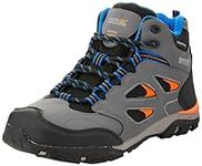 Regatta Boy's Holcombe Iep Jnr High Rise Hiking Boots, Black & Grey, 4 UK