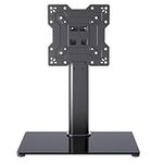 XINLEI Universal TV Stand Base, Table Top TV Stand for 17-43 Inch LCD/LED TVs, Height Adjustable Monitor Mount Stand with Tempered Glass Base Holds up to 40kg VESA 200x200mm, TS103