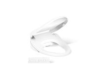 Kohler K-8298-CR-0 C3 455 Elongated Heated Bidet Toilet Seat, White with Remote Control, Quiet-Close Lid, Automatic Deodorization, Self-Cleaning Wand, Adjustable Water Pressure and Nightlight
