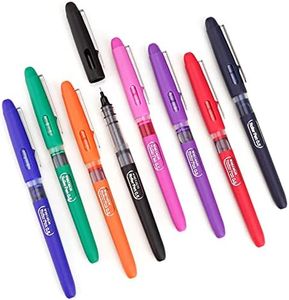 WRITECH Liquid Ink RollerBall Pens Quick Dry Ink 0.5 mm Extra Fine Point Pens 8 Pcs Rollering Pens Assorted Colors Ink for Writing, Taking Notes & Sketching (Multicolor)