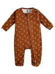 The Mom Store Baby Zipper Romper | Cotton | Soft and Comfortable | Kids Bodysuit | Sleep Wear | Front Zippers | Printed | Beary Best | 0-3M