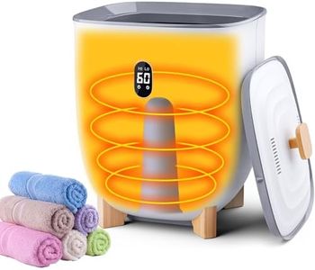 Cobuy Bucket Towel Warmer, 25L Hot Towel Heater with Timing Function, Towel Sterilizer Warmer for Hotel, Bathroom, White