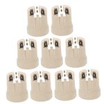 12pcs E27 Ceramic Lamp Holder E27 Light Threaded Lamp Holder Lamp Replacement Chandelier Bulbs Wall Sconce Candle Holder Ceramic Candle Holder Light Bulb Screw