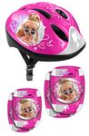 STAMP Helmet + Elbow & Knee Pads Barbie Girl, Pink, 50-56cm