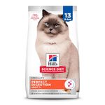 Hill's Pet Nutrition Senior Adult 7+, Cat Dry Food Perfect Digestion Chicken 13 lb Bag