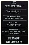 Collins No Soliciting Sign