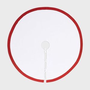 Solino Home Christmas Tree Skirt - 100% Pure Linen White Tree Skirt 58 Inch Diameter for Decorations, Ornaments - Handcrafted and Machine Washable