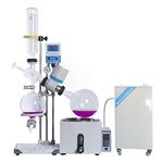 Fayelong 1L-5L Lab Rotary Evaporator Rotavapor 0-120rpm 0-399℃ SENCO Equipment w/Motor Lift, Digital Heating Bath, Condenser Full Set of Glassware Kits and Circulating Water Vacuum Pump (5L Liters)