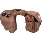 Cashel Quality Deluxe Medium Horse Saddle Pommel Horn Bag, Insulated Padded Pockets, Two Water Bottle Pockets, Camera or Cell Phone Pocket, 600 Denier Material, Size: Medium Color: Brown