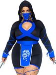 Leg Avenue womens Adult Sized Costumes, Black/Blue, 3X 4X US