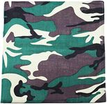 Mechaly Solid Colors 100% Cotton Bandana - 3 Pack (Camouflage)