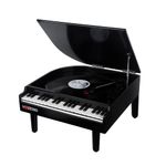 Vosterio Vinyl Three Speed Bluetooth Turntable,Vintage Turntable with Built-in Stereo Speakers, Turn Discs with Bluetooth Receive Function and Bluetooth Output,Piano Design