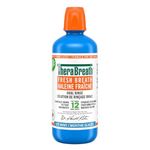 TheraBreath Fresh Breath Oral Rinse, Value Size, Clinically Shown to Fight Bad Breath for 12 Hours. Alcohol-Free & Dye-Free Mouthwash, Certified Vegan, Halal, Kosher & Gluten-Free. Icy Mint, 1L (Pack of 1)